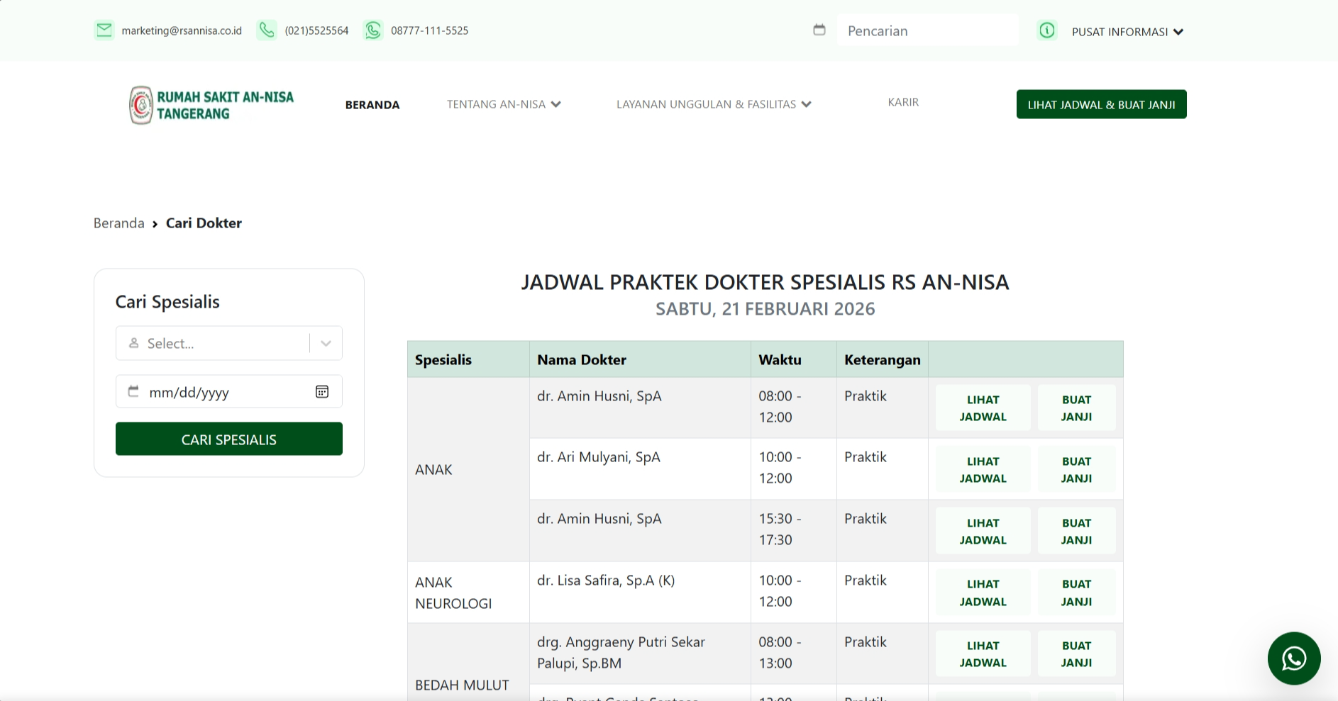 RS Annisa Tangerang - Hospital Information System